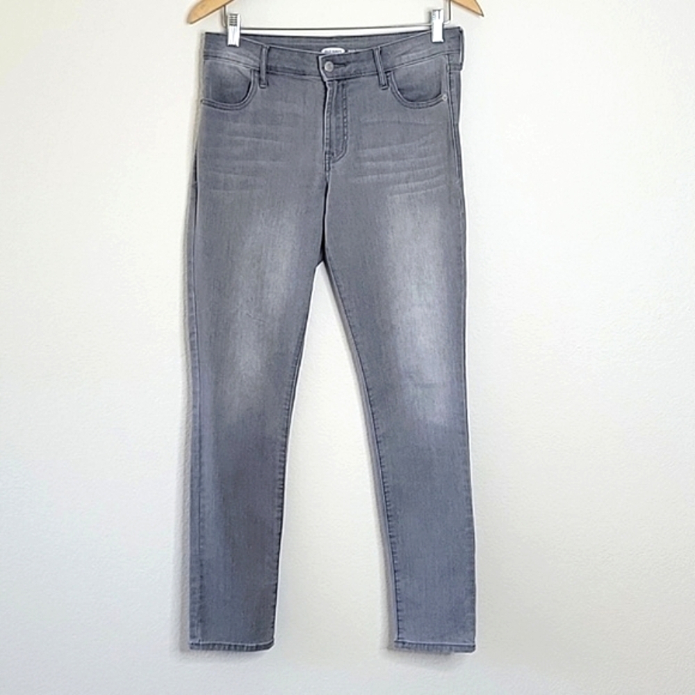 Old Navy The Super Skinny Gray Casual Pants size 8 Jeans Casual Stretch Denim
